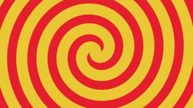 Döngülü turuncu spiralin düz animasyonu mesafeye doğru gidiyor.