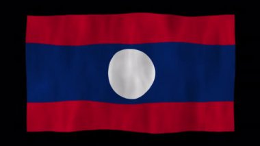 3D Laos bayrağını alfa kanalıyla sallayarak döngü oluşturma