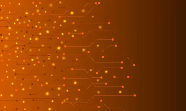 Vektör soyut turuncu elektronik devre arka planı