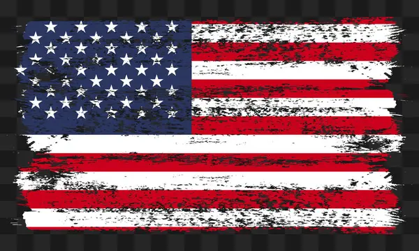 Şeffaf arkaplanda grunge tarzı ABD bayrağı