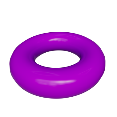 Şeffaf arkaplan PNG üzerinde izole edilmiş mor torus