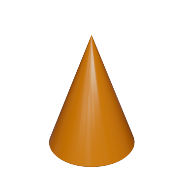 Perspektifte turuncu koni, şeffaf arkaplanda izole edilmiş PNG