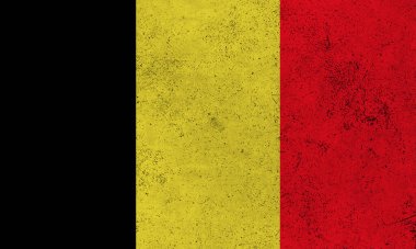 Belçika 'nın soyut grunge dokulu vintage bayrağı