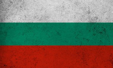 Bulgaristan 'ın soyut grunge dokulu vintage bayrağı