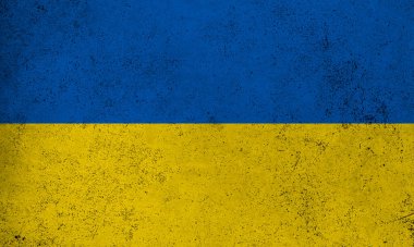 Soyut grunge desenli Ukrayna bayrağı