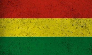 Bolivya 'nın soyut grunge desenli vintage bayrağı