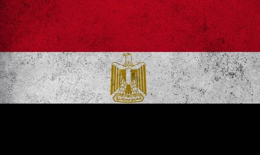 Soyut grunge desenli Mısır bayrağı