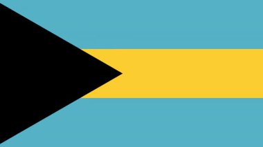 Düz bir bayrak olan 2D Bahamalar 'ın görünüp kayboluşunun animasyonu