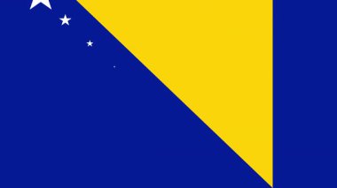 Düz bayrak 2D Bosna-Hersek 'in görünüp kayboluşunun animasyonu