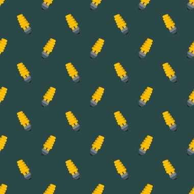 Arkaplanda enerji tasarrufu ampulünün vektörsüz deseni