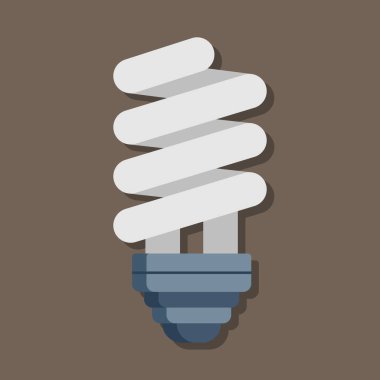 Arka planda gölgesi olan beyaz enerji tasarrufu yapan vektör