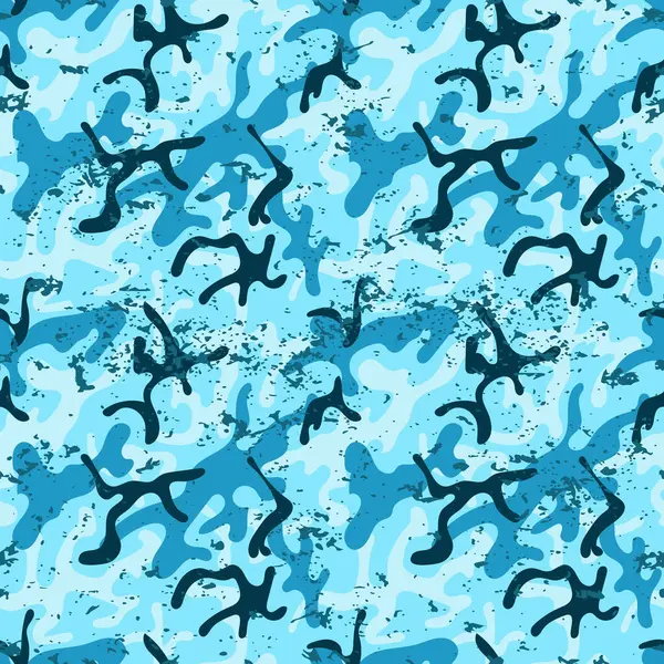Askeri kamuflaj kusursuz desenli mavi renk grunge