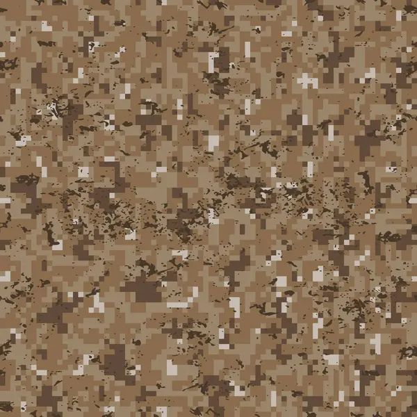 Kahverengi pikselli dijital kamuflaj çöl pürüzsüz desen grunge
