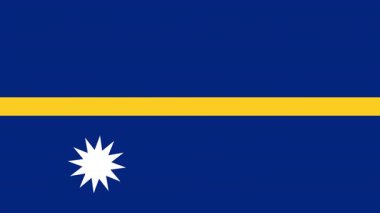 Düz bir bayrak olan 2D Nauru 'nun görünüp kayboluşunun animasyonu