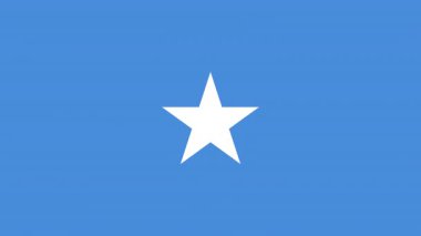 Düz bir 2D Somali bayrağının görünüp kayboluşunun animasyonu