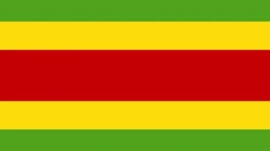 Düz bir bayrak olan 2D Zimbabwe 'nin görünüp kayboluşunun animasyonu