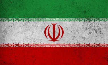 Soyut grunge dokulu İran bayrağı