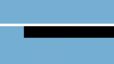 Düz bir bayrak olan Botswana 'nın görünüp kayboluşunun animasyonu