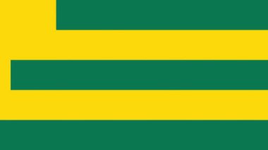 Düz bir 2D Togo bayrağının görünüp kayboluşunun animasyonu