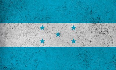 Honduras 'ın soyut grunge dokulu vintage bayrağı