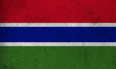 Gambiya 'nın soyut grunge desenli vintage bayrağı
