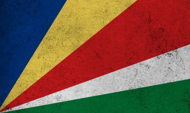 Seyşeller 'in soyut grunge desenli vintage bayrağı