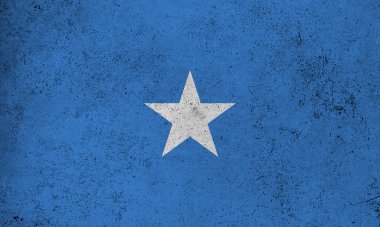 Soyut grunge desenli Somali bayrağı