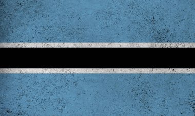 Botswana 'nın soyut grunge desenli vintage bayrağı