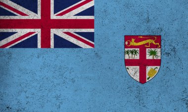 Fiji 'nin soyut grunge dokulu vintage bayrağı