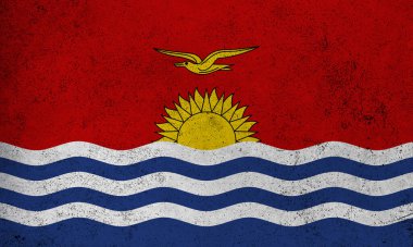 Soyut grunge dokulu Kiribati bayrağı