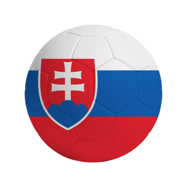Slovakya bayrağı taşıyan futbol topu