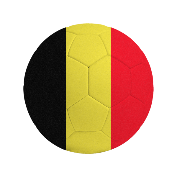 Belçika bayrağı taşıyan futbol topu.