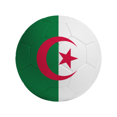 Cezayir bayrağıyla futbol topu