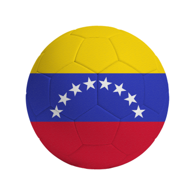 Venezuela bayrağıyla futbol topu