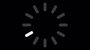 Şeffaf bir arkaplan üzerinde parlayan çizgilerin bir daire içinde döngü canlandırması