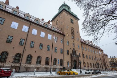 Stockholm, Sweden - January 07, 2023: Stockholm district court facade