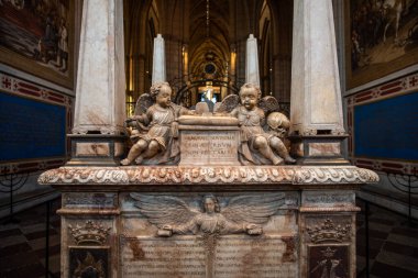 Uppsala, Sweden - January 26, 2023: Gustav I of Sweden (Gustav Vasa) tomb, place of burial. Tomb of Gustav I Vasa and his Consorts