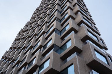 Modern mimari kavramı: modern fütüristik işlevsel yapı detay fotoğrafı