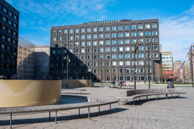 Stockholm, İsveç - 14 Şubat 2023: Sveriges Riksbank (İsveç Merkez Bankası) Merkezi