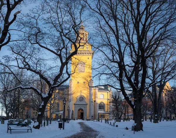 Stoccolma Svezia Marzo 2023 Maria Magdalena Kyrka Chiesa Santa Maria — Foto Stock