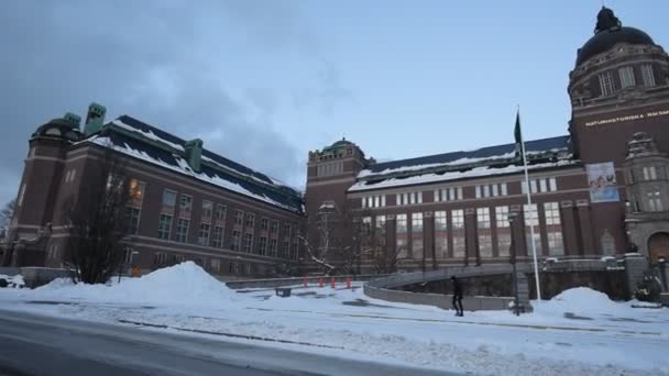 瑞典斯德哥尔摩 2023年3月10日 瑞典自然历史博物馆 Naturhistory Iska Riksmuseet — 图库视频影像