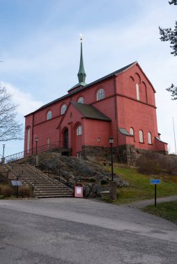 Nynshamn, İsveç - 26 Nisan 2023 Nynshamns Kyrka (Nynshamn Kilisesi)