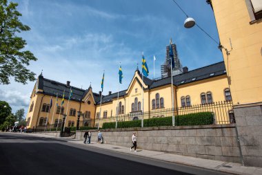 Bağlantı, İsveç - 29 Mayıs 2023: Bağlantı Belediyesi (Linkpings stadshus)