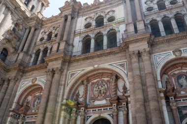 Mlaga, İspanya - 5 Temmuz 2023: Mlaga Katedrali