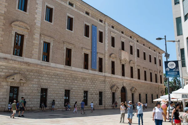 stock image Mlaga, Spain - July 5, 2023: Museum of Mlaga entrance on bright sunny day