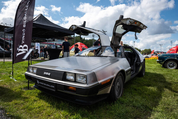 Stockholm, Sweden - August 05, 2023: DMC DeLorean at car show