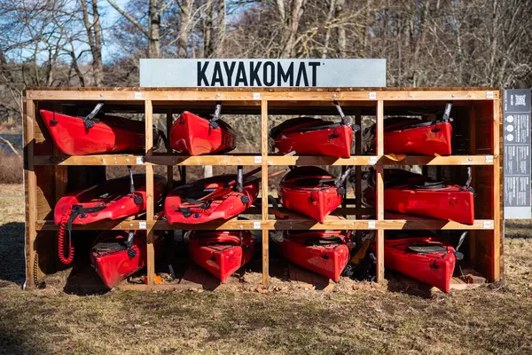 Stockholm Suède Mars 2024 Kayakomat Location Automatique Kayak Par Start Image En Vente