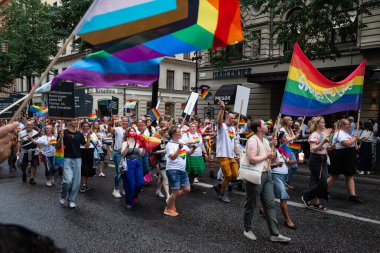 Stockholm, İsveç - 3 Ağustos 2024 Stockholm Onur Kutlaması