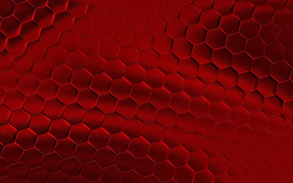 Vermelho Fundo Hexagonal Grade Textura Favo Mel Realista Padrão Hexágono — Fotografia de Stock