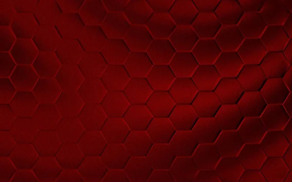 Fondo Hexagonal Rojo Cuadrícula Realista Textura Panal Patrón Hexágono —  Fotos de Stock